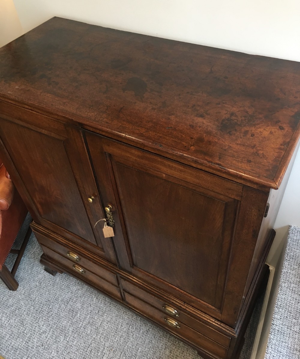 Georgian Mahogany Linen Press Cupboard View VI