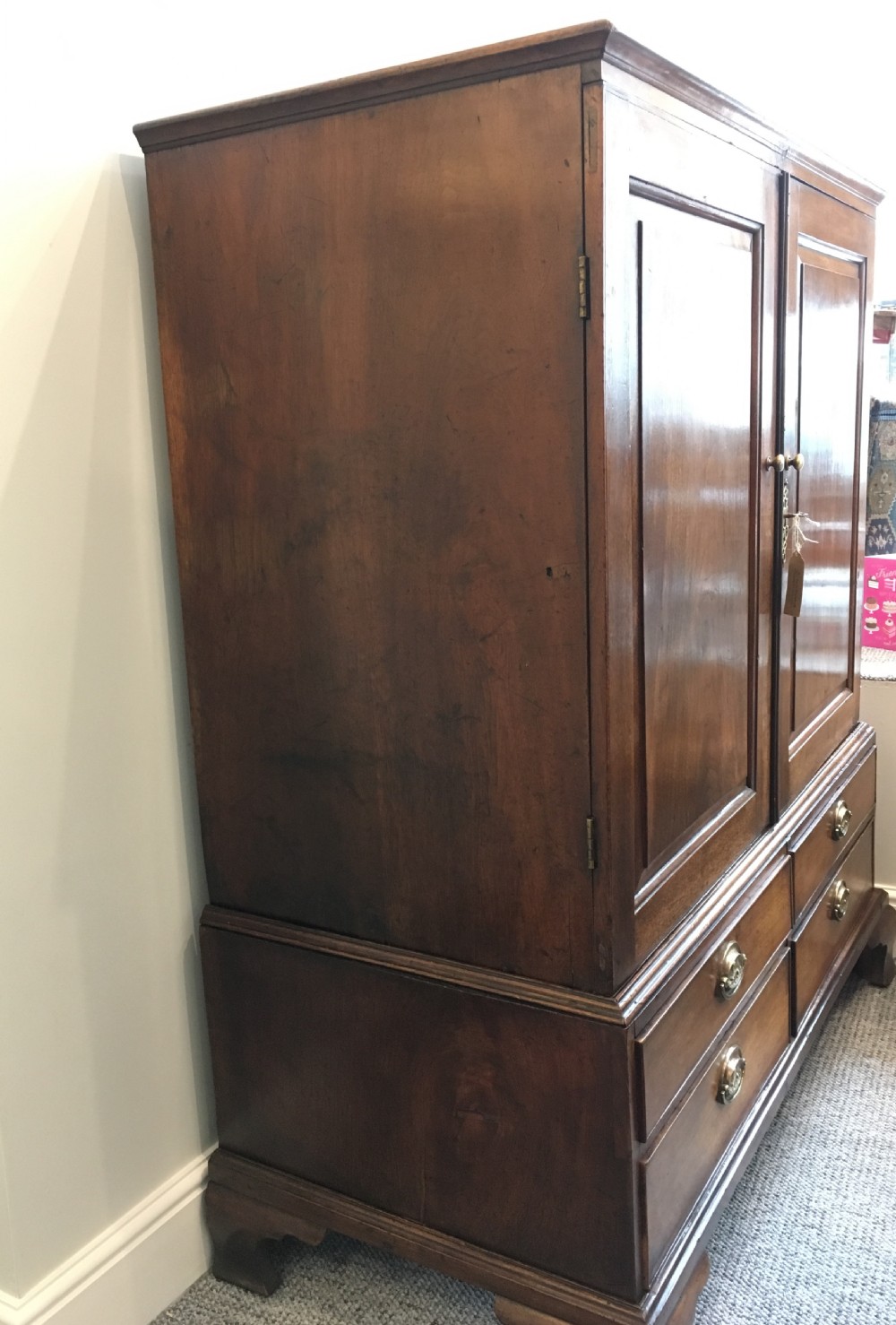 Georgian Mahogany Linen Press Cupboard View VIII