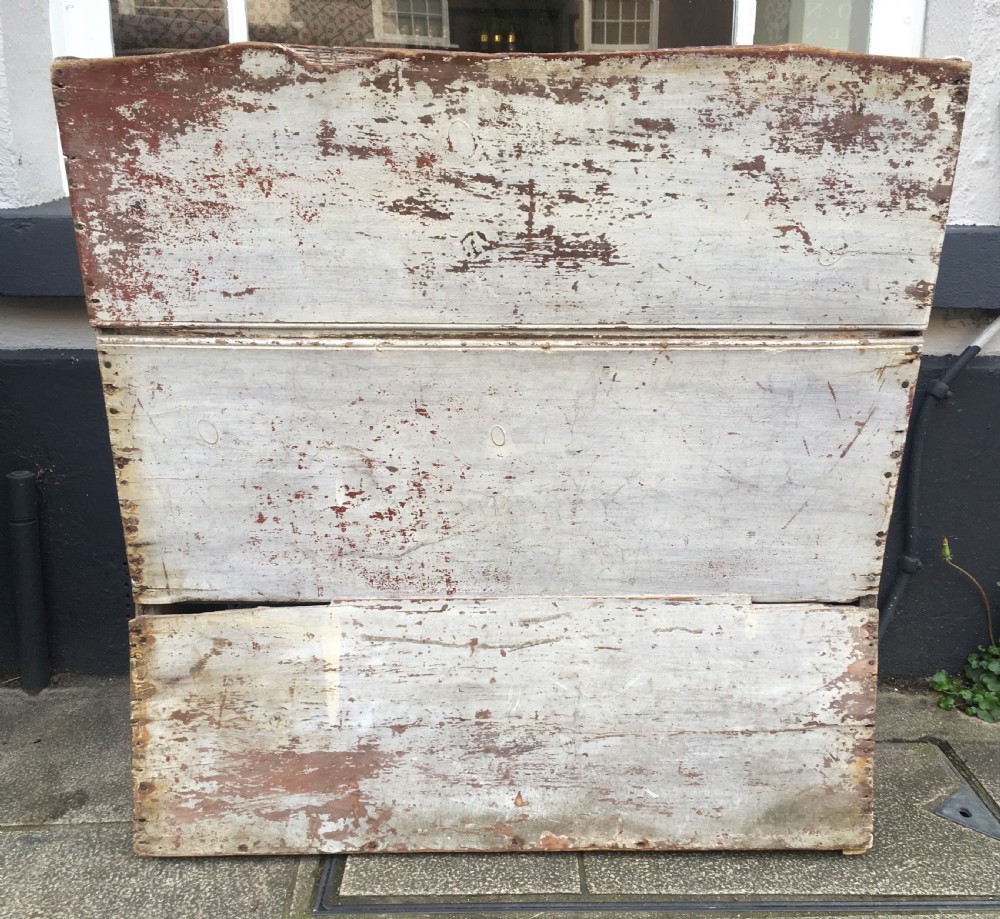 Antique 18th Century Primitive Childs Settle in Original Paint View IX