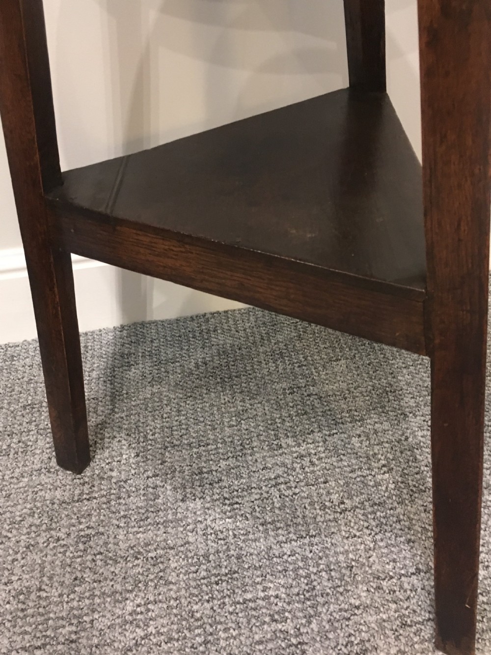 Small Antique Pine and Oak Cricket Table View VI
