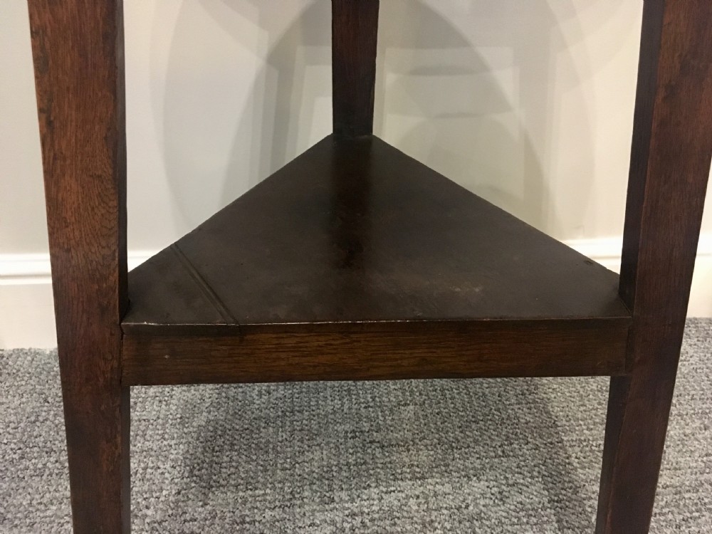 Small Antique Pine and Oak Cricket Table View VII