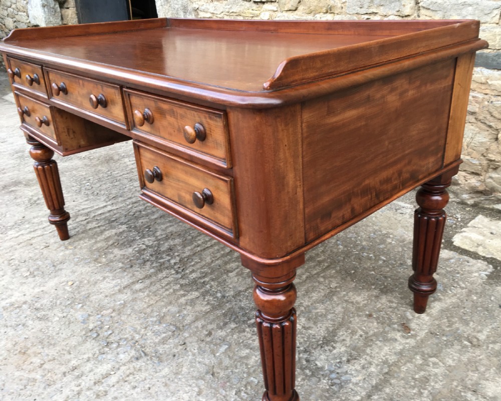 Antique Victorian Mahogany Writing Desk View VI