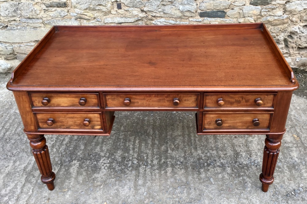 Antique Victorian Mahogany Writing Desk View X