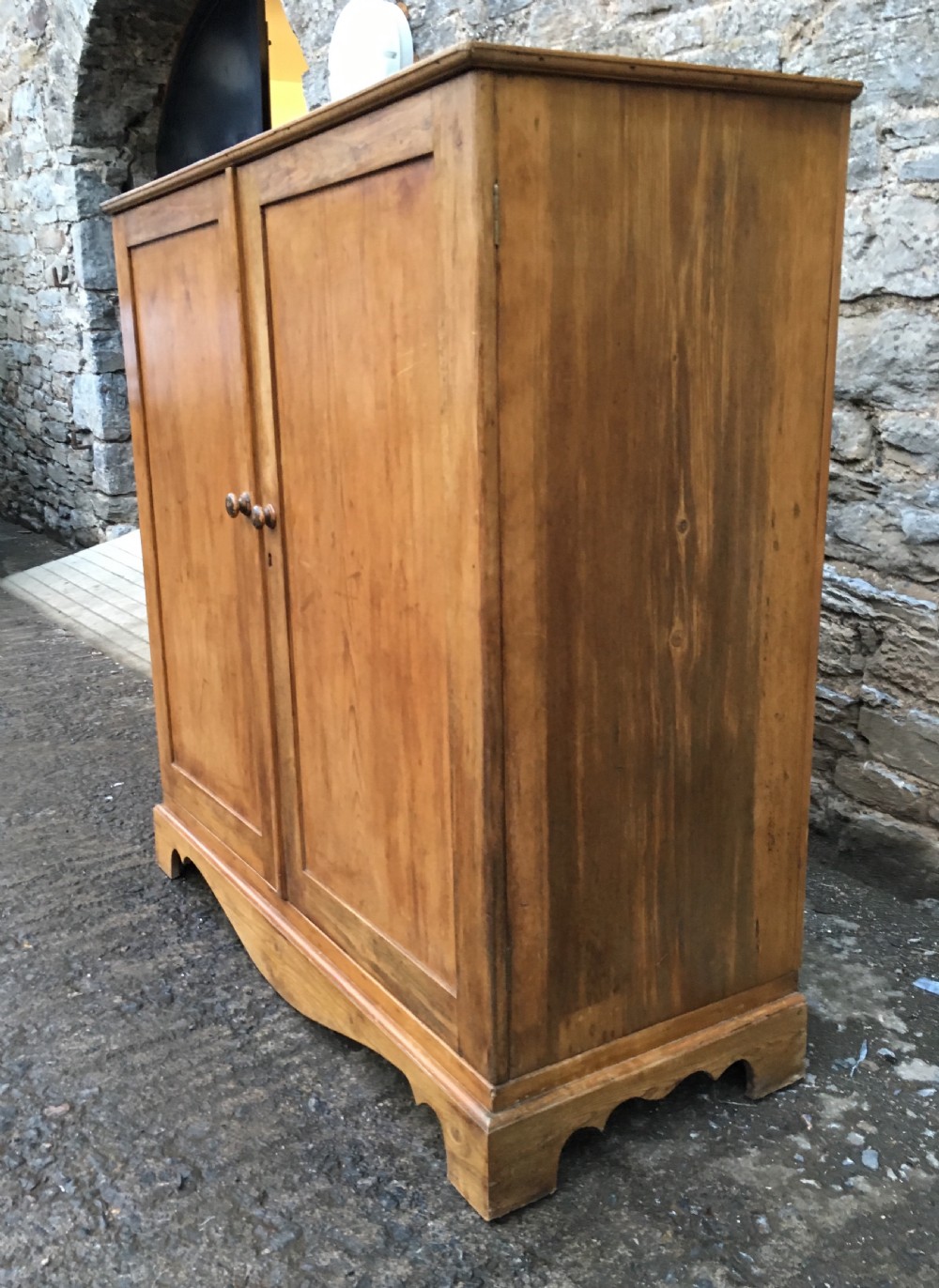 Antique Victorian Pine Linen Cupboard  View III