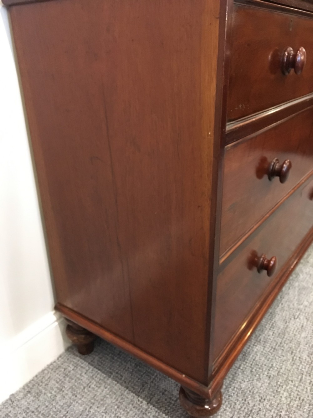 Antique Victorian Mahogany Linen Press Cupboard View VIII