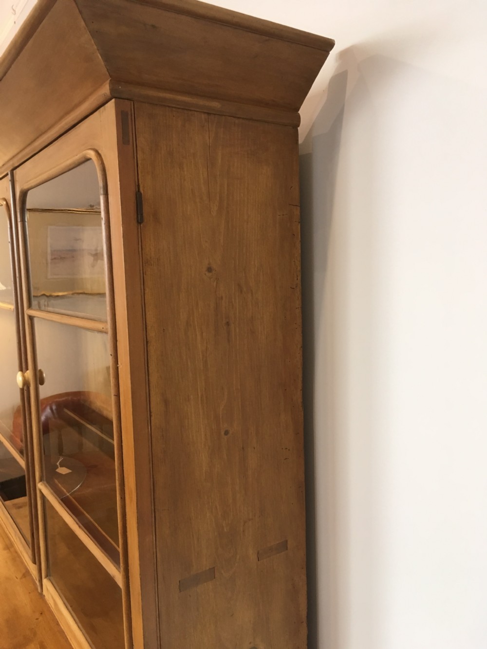 Antique Victorian Stripped Pine Glazed Kitchen Dresser View VII