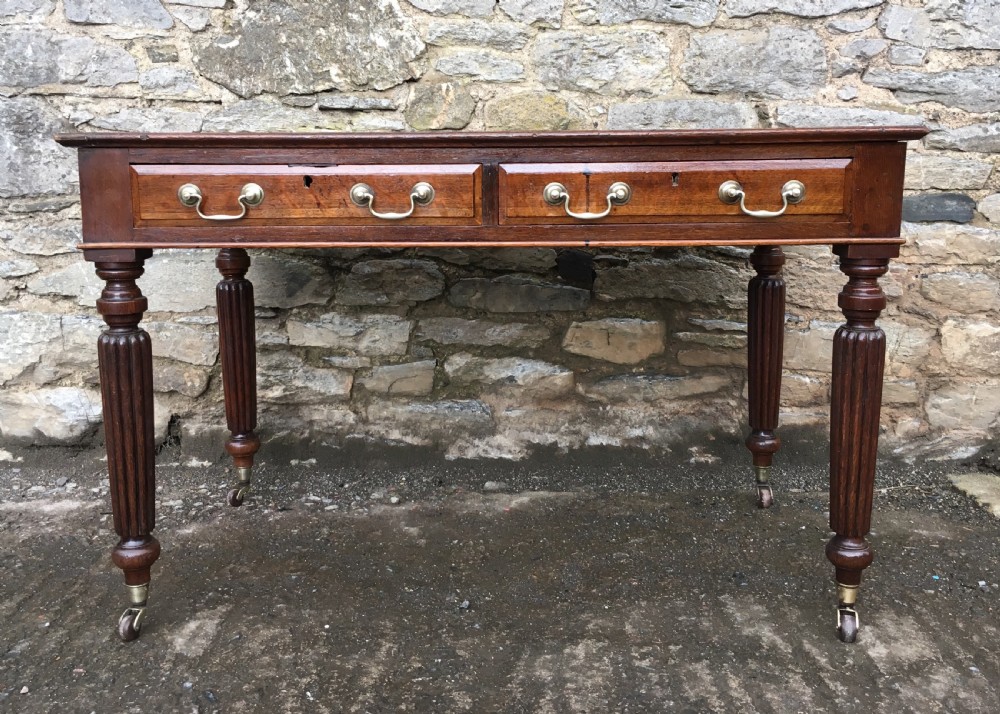 Antique Victorian Oak Library Writing Table  View IX