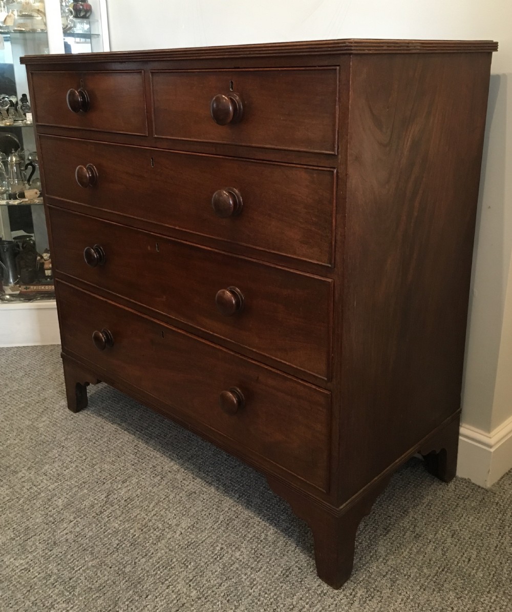 Large Antique Regency Mahogany Chest of Drawers View IV