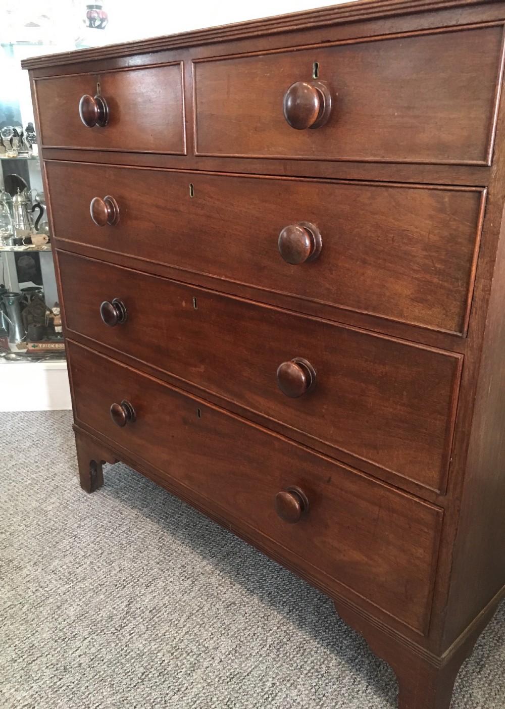 Large Antique Regency Mahogany Chest of Drawers View VI