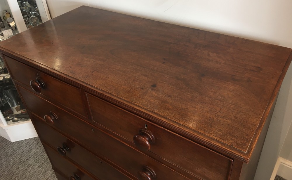 Large Antique Regency Mahogany Chest of Drawers View VII
