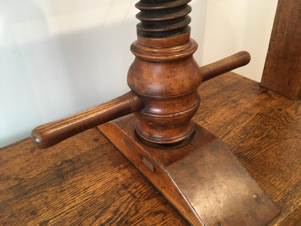 Antique Oak Tabletop Linen Press View IV