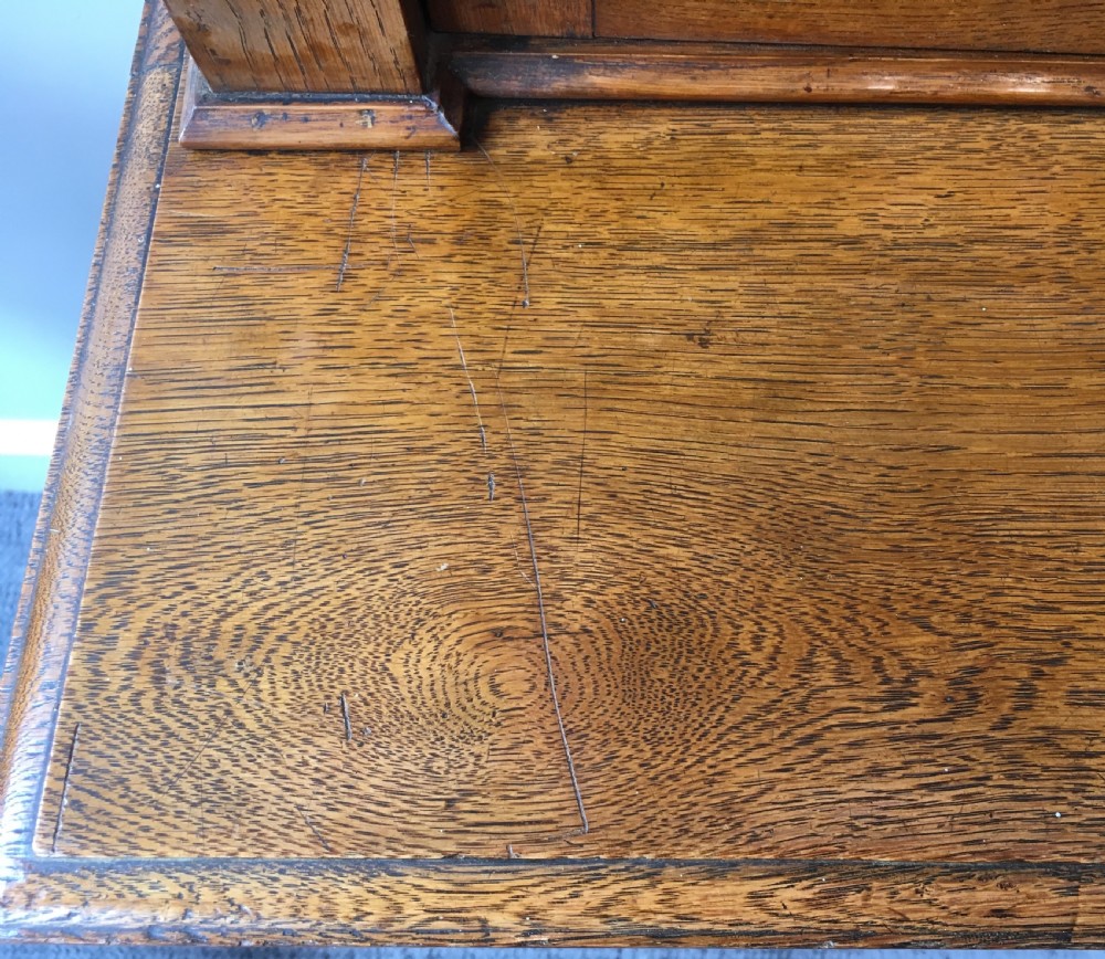 Antique Arts and Crafts Oak Glazed Bookcase View XIII