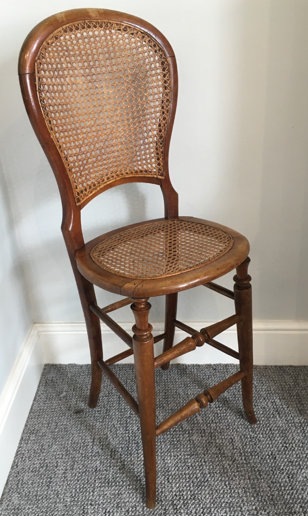 Antique Victorian Childs Correctional High Chair