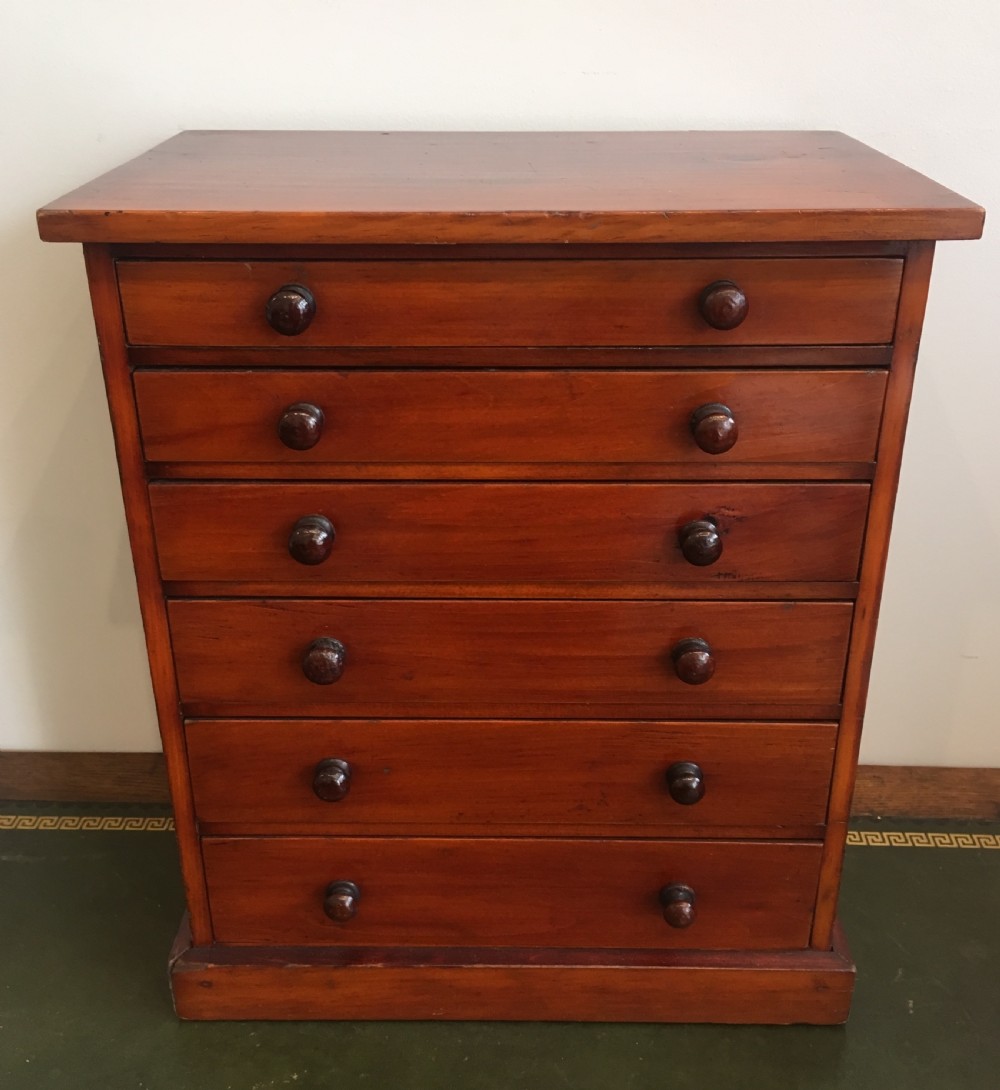 Antique Pine Tabletop Birds Egg Collectors Specimen Chest