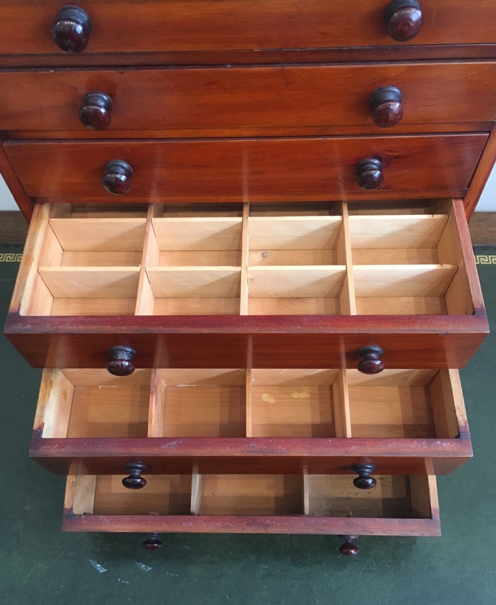 Antique Pine Tabletop Birds Egg Collectors Specimen Chest View V