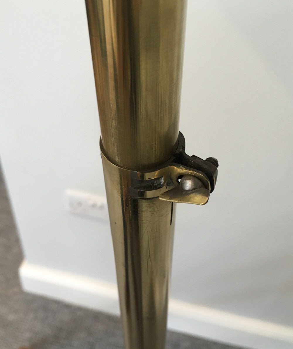 Large Antique Brass Telescope on Tripod by Aitchison & Co View V