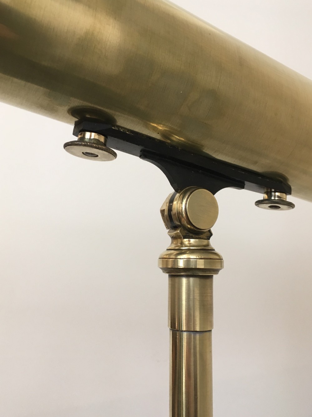 Large Antique Brass Telescope on Tripod by Aitchison & Co View XIII
