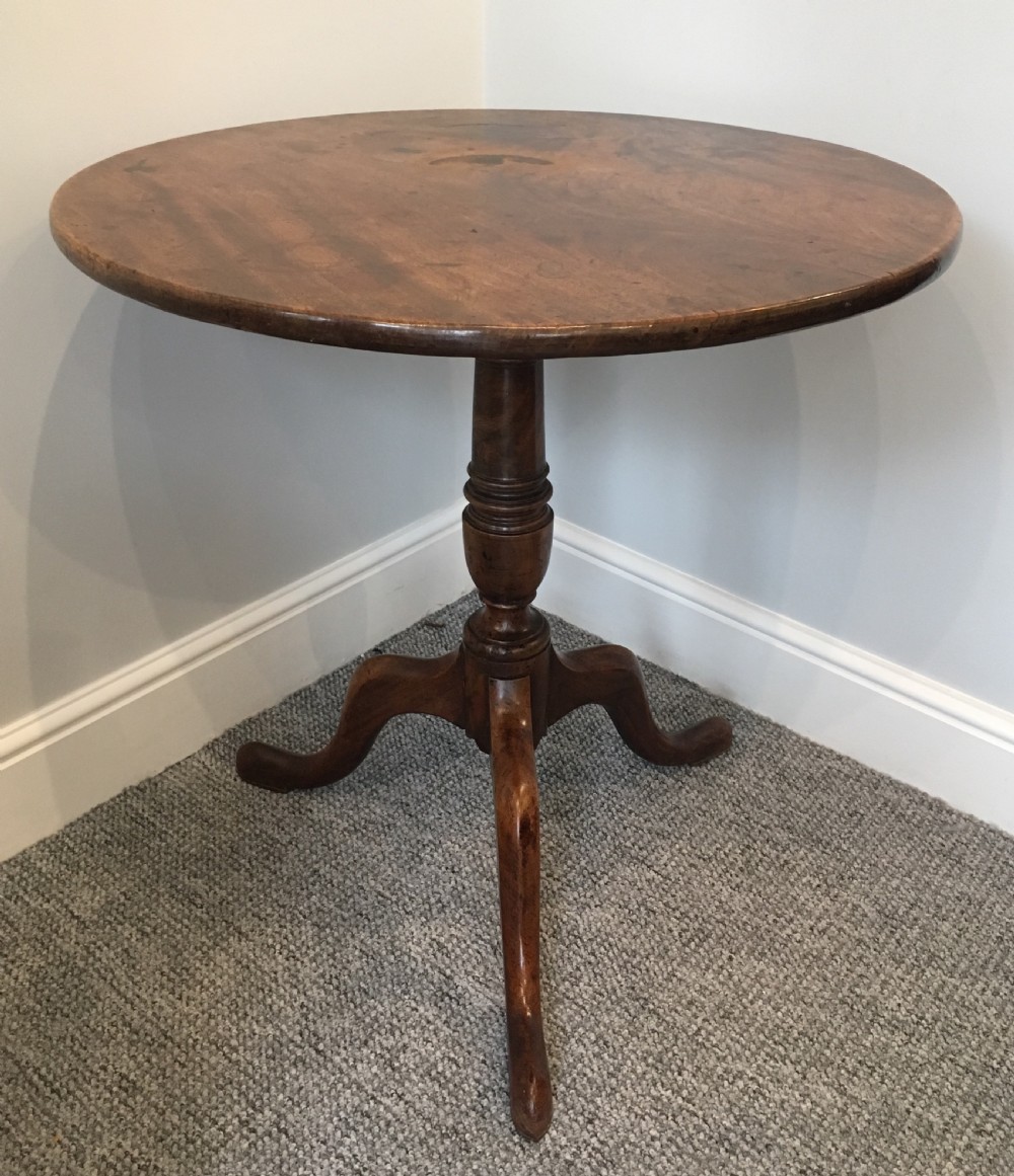 Antique Georgian Mahogany Tilt Top Occasional Table View II