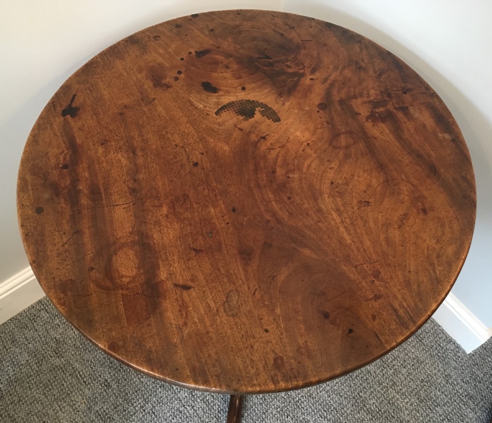 Antique Georgian Mahogany Tilt Top Occasional Table View III
