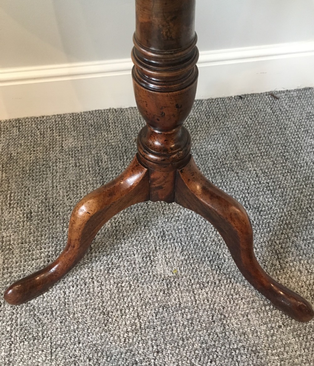 Antique Georgian Mahogany Tilt Top Occasional Table View XI