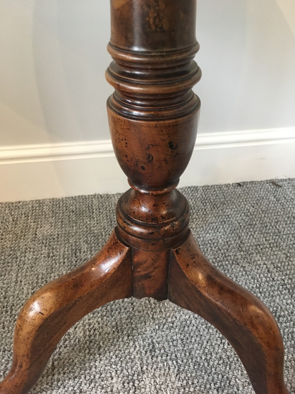 Antique Georgian Mahogany Tilt Top Occasional Table View XII