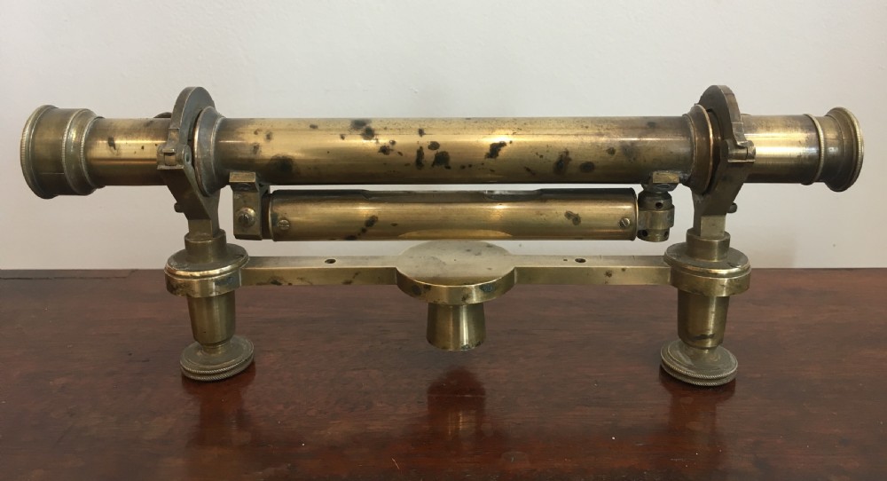 Antique Wye Surveyor's Level on Original Tripod with Box View XI
