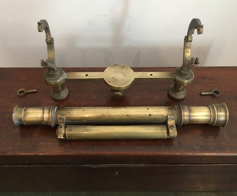 Antique Wye Surveyor's Level on Original Tripod with Box View XIV