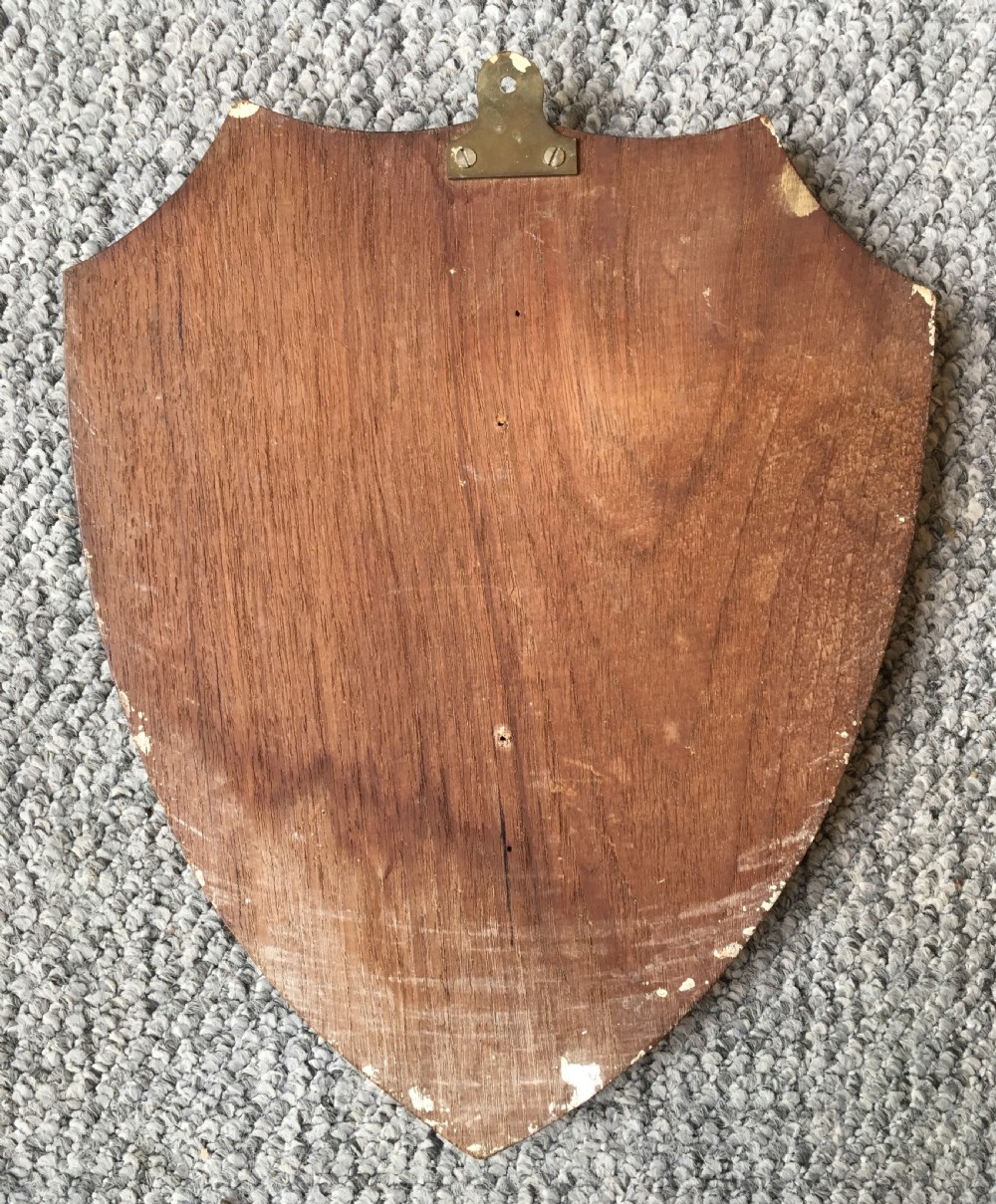 Antique 1870 Commemorative Darts Trophy Wooden Shield  View V