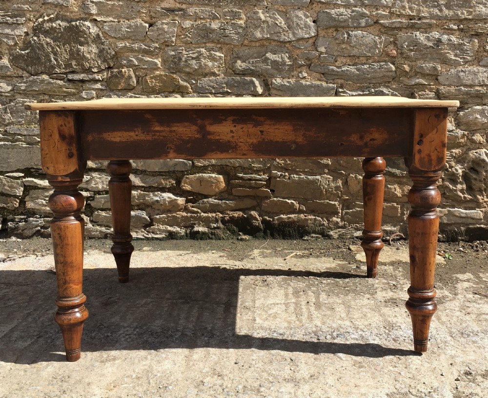 Antique Victorian Pine Scrub Top Table  View IV