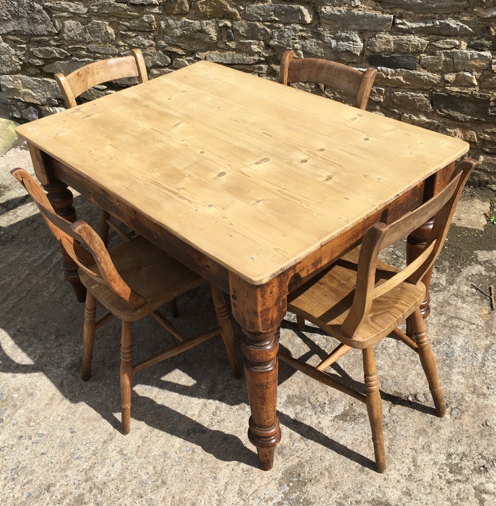 Antique Victorian Pine Scrub Top Table  View VIII