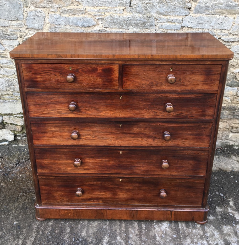 Large Antique Victorian Rosewood Chest of Drawers View II