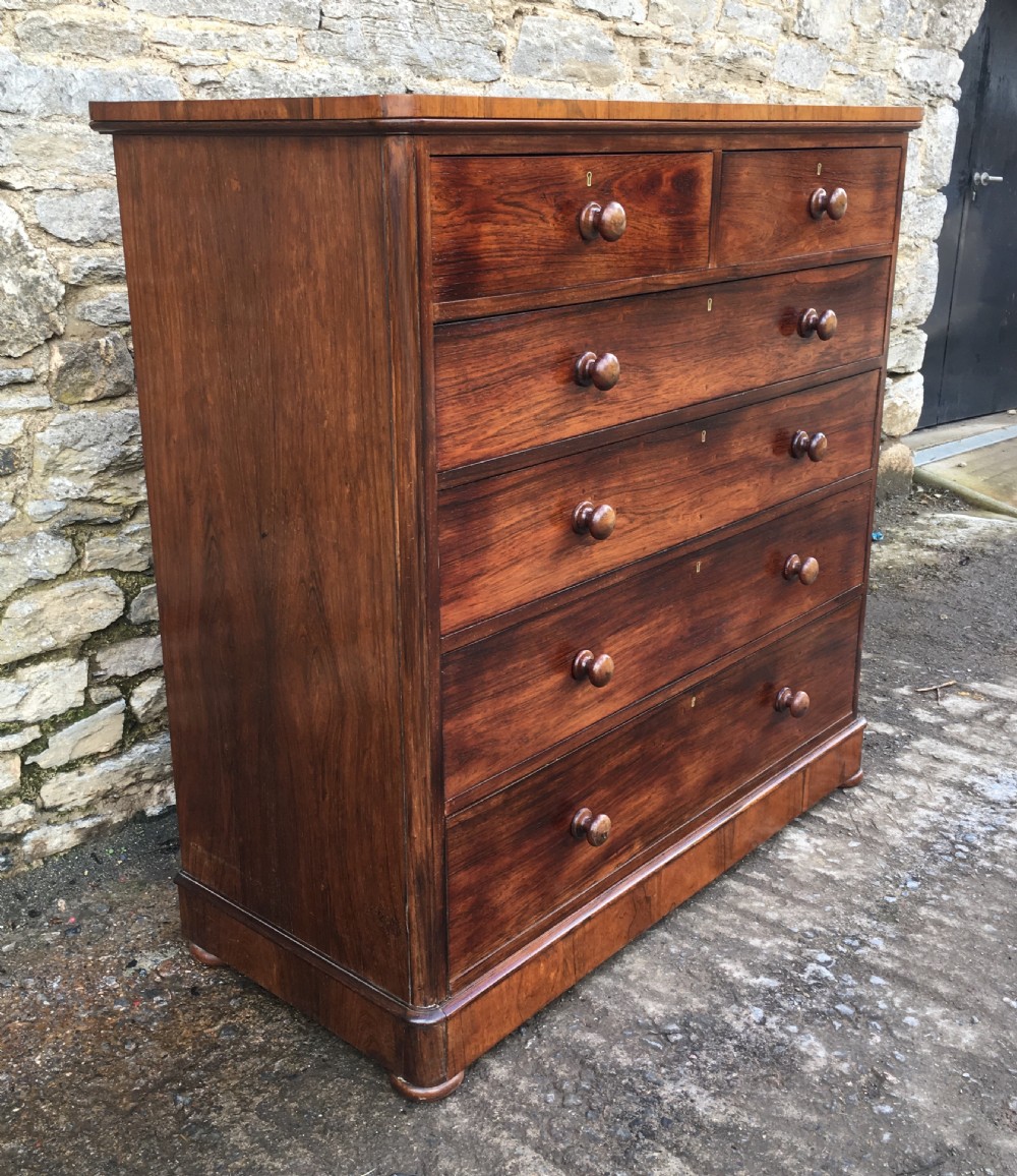 Large Antique Victorian Rosewood Chest of Drawers View III