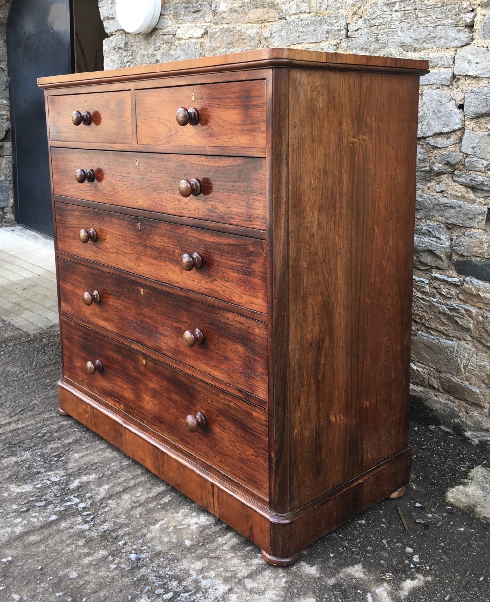 Large Antique Victorian Rosewood Chest of Drawers View IV