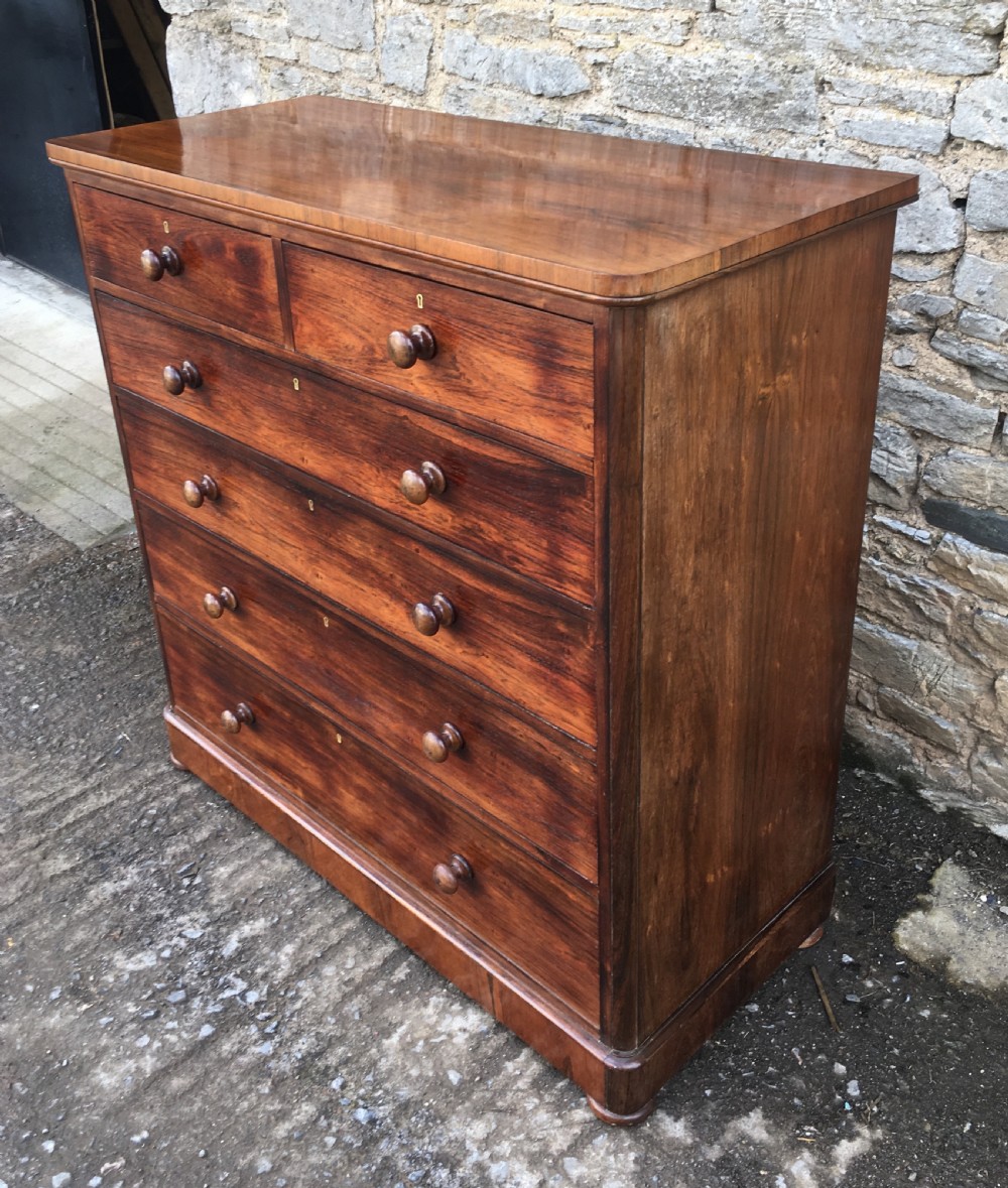 Large Antique Victorian Rosewood Chest of Drawers View V