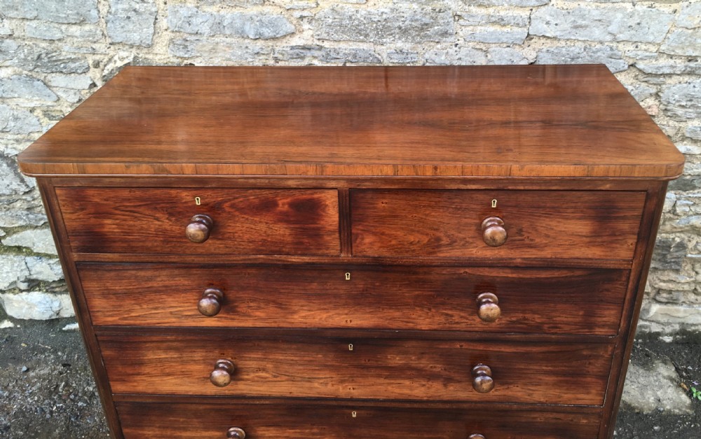 Large Antique Victorian Rosewood Chest of Drawers View VI