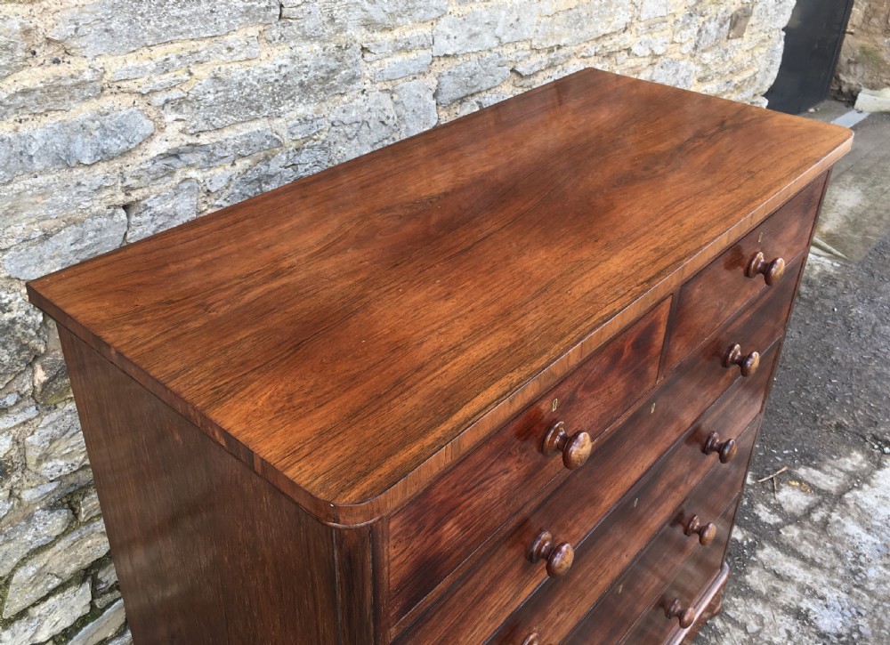 Large Antique Victorian Rosewood Chest of Drawers View VII