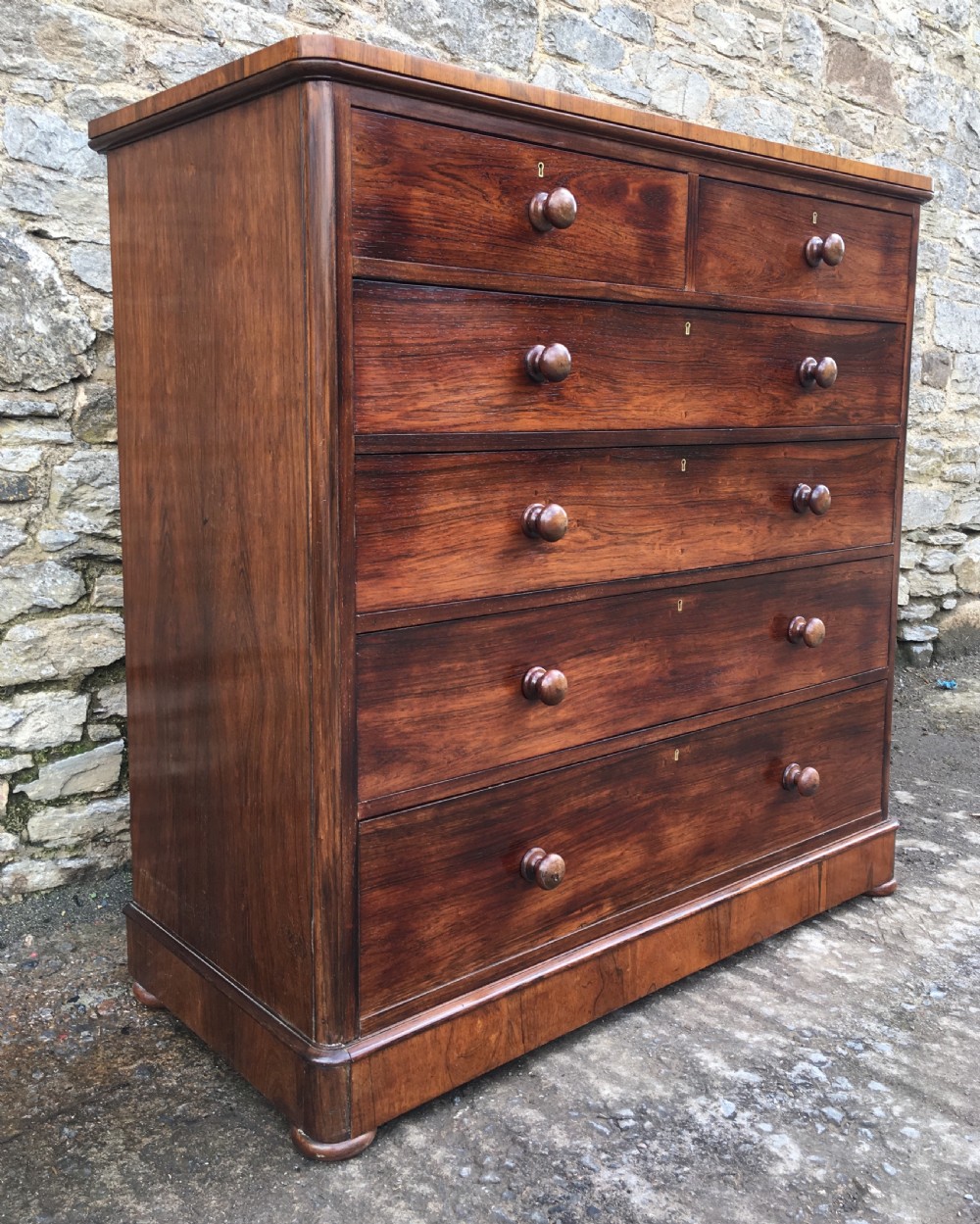 Large Antique Victorian Rosewood Chest of Drawers View VIII