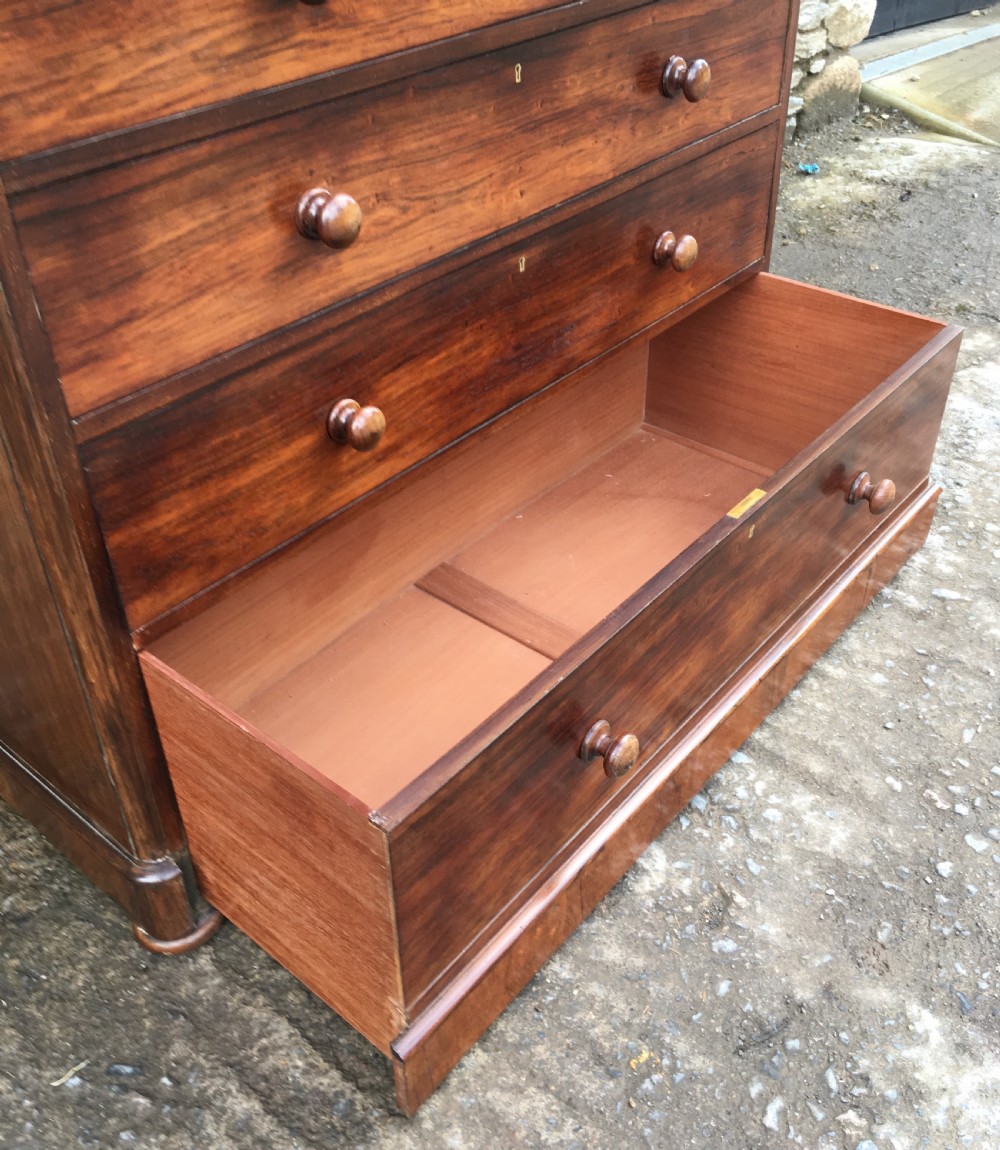 Large Antique Victorian Rosewood Chest of Drawers View X