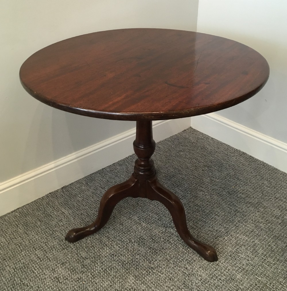Antique Georgian George III Mahogany Tilt Top Occasional Table View II