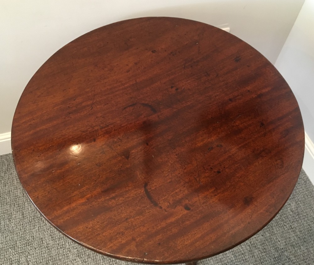 Antique Georgian George III Mahogany Tilt Top Occasional Table View V