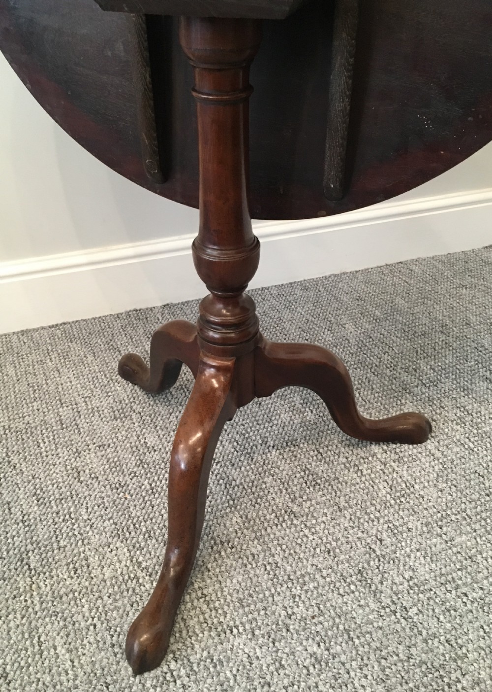 Antique Georgian George III Mahogany Tilt Top Occasional Table View XI