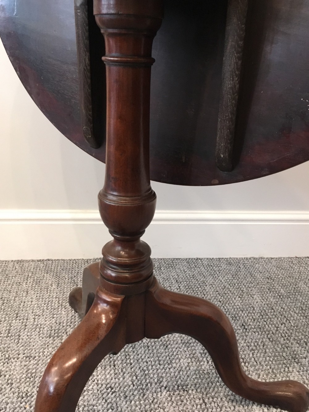 Antique Georgian George III Mahogany Tilt Top Occasional Table View XIII