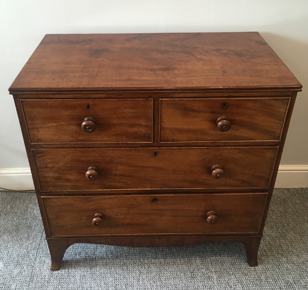 Small Antique Georgian Mahogany Chest of Drawers