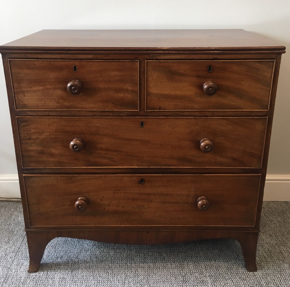 Small Antique Georgian Mahogany Chest of Drawers View II