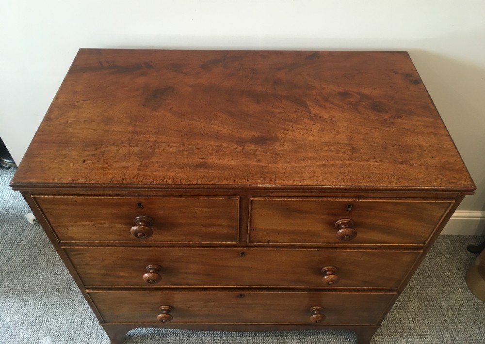 Small Antique Georgian Mahogany Chest of Drawers View IV