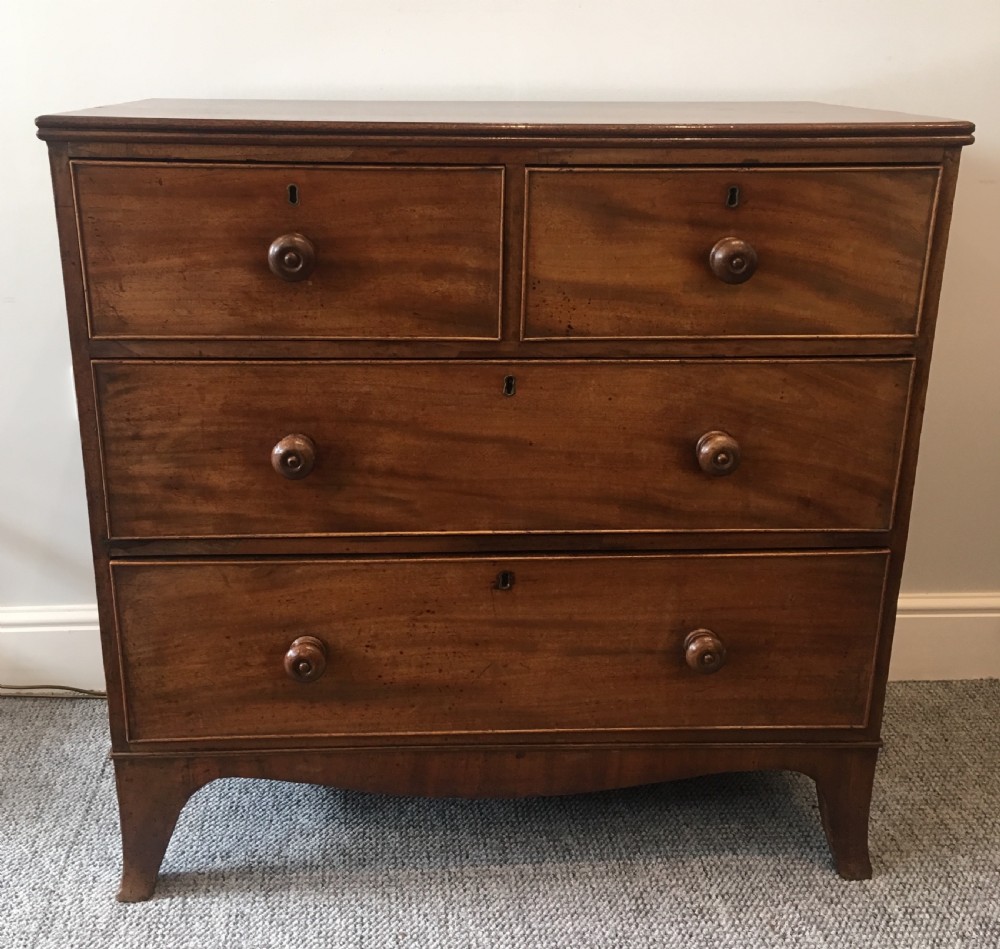 Small Antique Georgian Mahogany Chest of Drawers View VIII