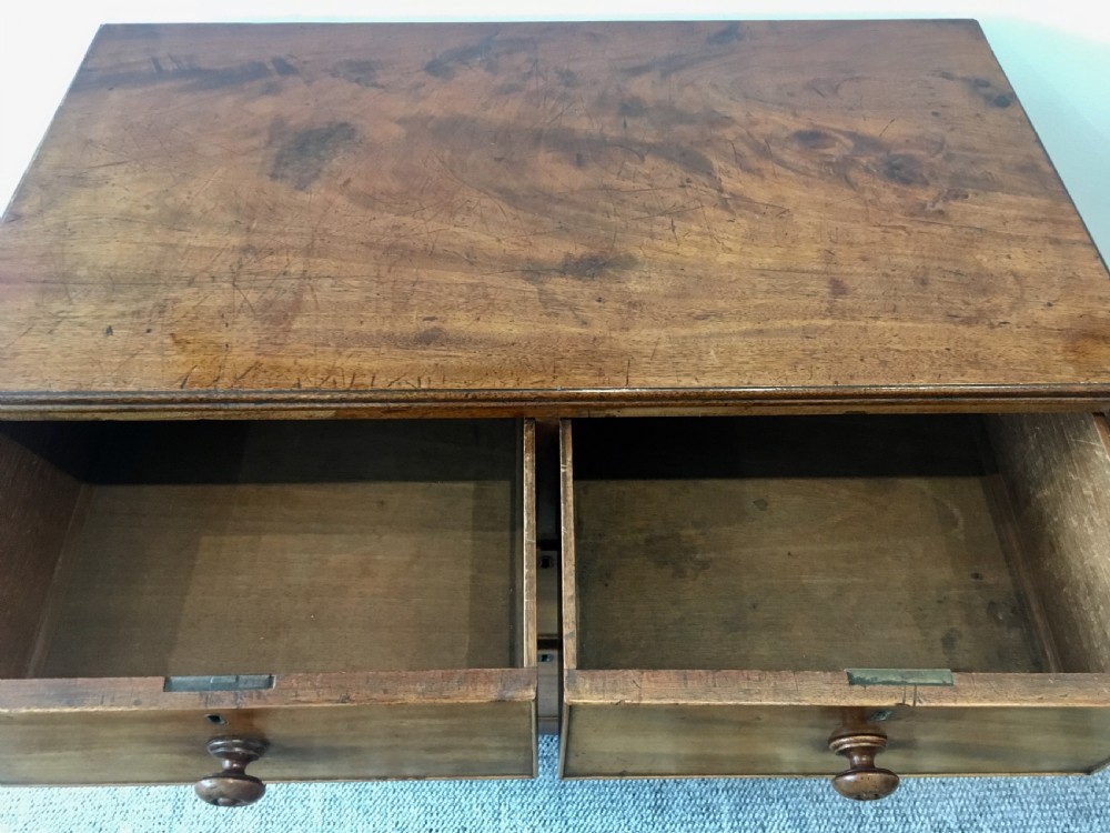 Small Antique Georgian Mahogany Chest of Drawers View IX