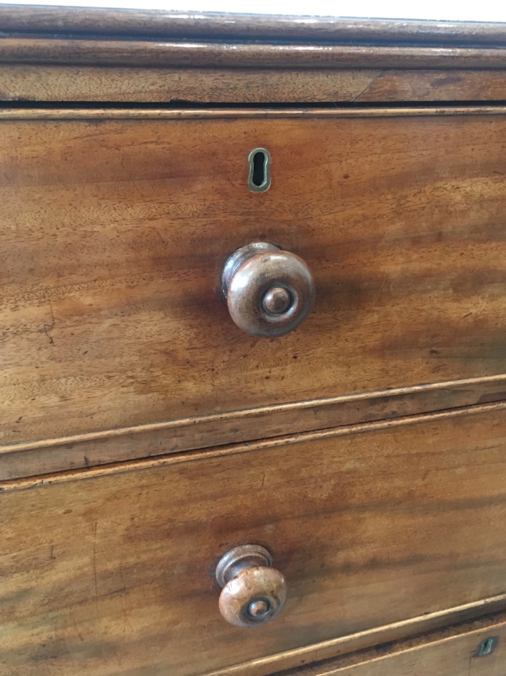 Small Antique Georgian Mahogany Chest of Drawers View X