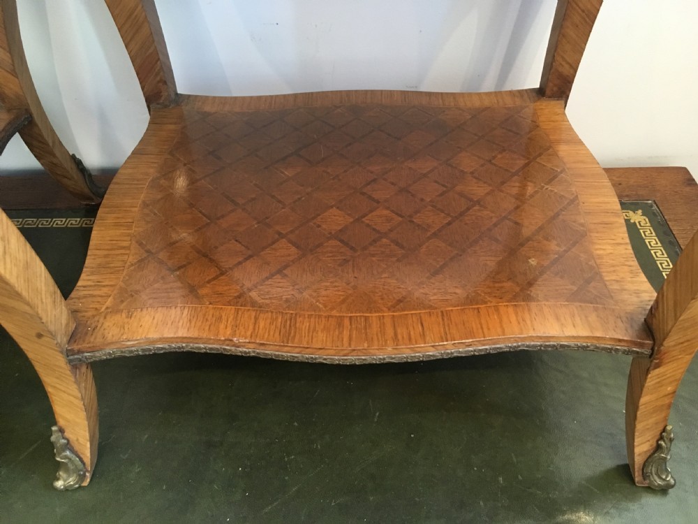 Pair of French Kingwood Parquetry Low Bedside Tables View VII