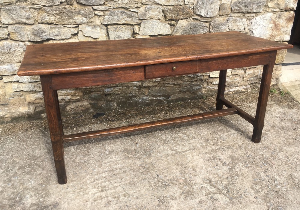 Antique French Farmhouse Elm Dining Table View IV